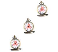 LIFKOME 3pcs Vintage Octopus Pocket Watch Decorative Mechanical Watch for Men Antique Style Chain for Collectors Fathers Day