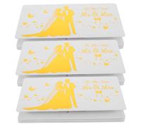 LIFKOME 3pcs Wedding Cash Organizer with Slot Multi Functional Money Holder for Bride and Groom Stylish and Elegant Design for Indoor and Outdoor Wedding Day Gift Management