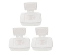 LIFKOME 3pcs Wipes Dispenser Box with Lids Refillable Plastic Tissue Container Portable Wet Wipes Holder for Home Nursery Bathroom Compact and Sealed Storage