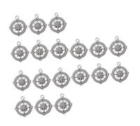 LIFKOME 3sets Silver Polished Compass Shaped Graduation Charms DIY Jewelry Making Pendants for Necklaces Bracelets Keychains Scrapbooking Projects 50pcs*3