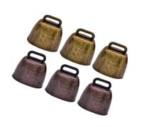 LIFKOME 3sets Small Vintage Loud Cow Bells for Farming Lightweight Grazing Bells Pet Theft Accessories with Unique Shape Decorative Pendants 6pcs*3