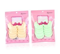 LIFKOME 4 Packs Face Powder Puff Soft Cosmetic Sponges for Dry Wet Use Blending Makeup Foundation Cream Liquid Application Mixed Colors for Facial Beauty Random Color