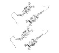 LIFKOME 4 Pairs Lightweight Clown Dangle Earrings for Women and Teen Creative Halloween Costume Jewelry for Carnival Cosplay Party and Festival Events