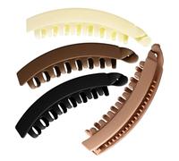 LIFKOME 4 Pcs Banana Hair Clips Lightweight Ponytail Holder Hair Claw Clips Secure Hold for Women