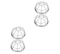 LIFKOME 4 pcs Fire Sprinkler Protector Covers Iron Cage Guard Wire Mesh Fire Alarm Detector Shield Easy Install Transparent Design
