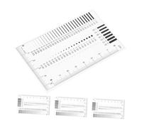LIFKOME 4 Pcs High Precision Crack Measurement Ruler for Professional Surface Defect Evaluation Transparent Flaw Detection Chart Rulers for Accurate Crack Scale and Scratch Inspection