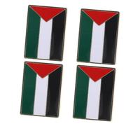 LIFKOME 4 Pcs Palestine Flag Metal Lapel Pins for Men Detailed Square Brooches with Vibrant Colors National Flag Souvenir for Clothes Backpacks and Events Meaningful