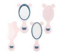 LIFKOME 4-Piece Cute Hair Brush Set Handheld Mirror Detangling Comb for Girls Portable Toddler Hair Styling Tools Small Decorative Comb for Boys and Girls
