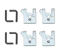 LIFKOME 4 Sets Automatic Pet Cage Locks with Metal Latch and Spring Rod, Sturdy Pet Dog and Cat Cage Door Lock for Secure Animal Enclosures in Home and Outdoor Use