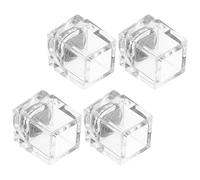 LIFKOME 4 Sets Invisible Acrylic Magnetic Cabinet Latch Clear Self-Adhesive Magnetic Catch for Drawers Glass Display Case Kitchen Furniture Moisture Resistant Closure