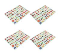 LIFKOME 4 Sets Waterproof Fruit Stickers, 60 Pieces Self-Adhesive Vinyl Decals with Pineapple Strawberry Designs, Removable Cute Fruit Labels for Scrapbooking, Party Supplies, Notebooks,