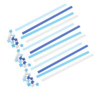 LIFKOME 4050pcs Gradient Star Origami Craft Paper Strips Translucent Glitter for DIY Arts Projects Origami Paper Textured Strips