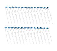 LIFKOME 40pcs Blue Rhinestone Hair Pins Decorative Bridal Hair Accessories for Women Bridesmaids Smooth Edges for Secure Hold Elegant Rose Flower Design