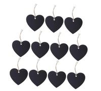 LIFKOME 40pcs Heart Shape Wooden Chalkboard Tags with String Ready to Use for Jewelry Crafts Art DIY Price Labels Cards Home Decor