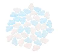 LIFKOME 40pcs Shiny Glitter Resin Flatback Cloud Charms for DIY Crafts Hairpin Decorations Scrapbooking Embellishments Lightweight Mini Resin Cabochons White Blue