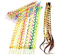 LIFKOME 42 Pcs Colorful Spiral Hair Braiding Tools with Artificial Zircon for Adults Fast DIY Styling Accessories for Thick Fine Straight and Curly Hair