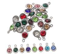 LIFKOME 48pcs DIY Pendant Mixed Color Crystal Glass Charms for Jewelry Making for Necklaces Bracelets Keychains More Great for Craft Lovers