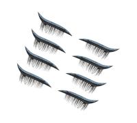 LIFKOME 4Pairs Blue Glitter Eyelash Tape Stickers Reusable Female False Eye Makeup Decorative Stickers Comfortable Soft Fit for Stage and Daily Wear