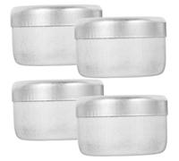 LIFKOME 4pcs Aluminum Soil Sampling Jars with Lids Round Weighing Holders for Laboratory and Field Use Accurate Measurement Storage Containers for Soil Collection