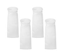 LIFKOME 4pcs Aquarium Filter Bag with Mesh Holes and Plastic Ring Polypropylene Water Pump Filter Bag for Freshwater and Saltwater Tanks Easy to Install