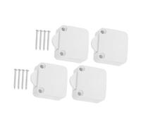 LIFKOME 4pcs Automatic Cabinet Light Switches for Wardrobe Doors with Screws Small White Door for Furniture Cupboards and Closet Lighting