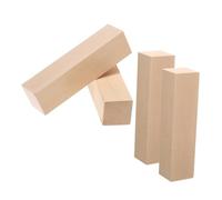 LIFKOME 4pcs Basswood Craft Blocks Unfinished Natural Wood Blocks for Whittling DIY Projects Sculpting and Woodcarving Crafts with Smooth Surface