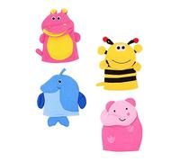 LIFKOME 4pcs Bath Gloves Cartoon Animal Shape Soft Exfoliating Bath Mitts for Gentle Cleaning Body Scrubber Suitable for Arms Legs Chest Back