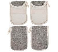 LIFKOME 4pcs Black Linen Soap Net Bags for Handmade Soap Storage and Exfoliating Foaming Shower Use Portable Lightweight Bath Mesh for Skin Health and Bubble Creation