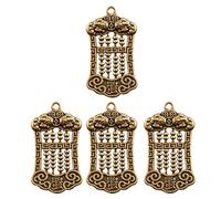 LIFKOME 4pcs Brass Abacus Keychain Pendant Set Decorative Key Ring Accessory Unique Feng Shui Keychain for Home and Office Decor