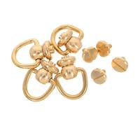 LIFKOME 4pcs Brass D Rings with Swivel Clasp for DIY Leather Crafting Solid Durable Purse Hardware Reusable Buckles for Bag Wallet and Handmade Projects