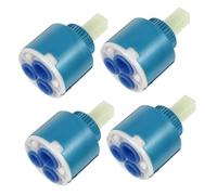 LIFKOME 4pcs Ceramic Disc Tap Valve Replacement for Kitchen Bathroom Faucets Mixer Cartridge for Hot Cold Water Leak-Resistant Faucet Spool Core Random Color