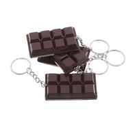 LIFKOME 4Pcs Chocolate Keychain Set, Brown Plush Key Ring Accessories for Women, Cute Kawaii Backpack Pendant Charms for Couples and Purse Decoration