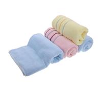 LIFKOME 4Pcs Cotton Bath Towels Comfortable Absorbent Thick Shower Towels with Stripe Pattern for Bathroom Use Random Color