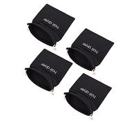 LIFKOME 4Pcs Drawstring Hair Dryer Carrier Bags Embroidered Canvas Storage Pouches Lightweight Travel Organizer for Hair Tools and Accessories