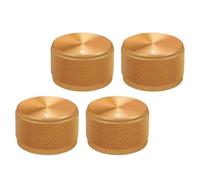LIFKOME 4pcs Electric Guitar Knobs Set, Anti-Slip Gold Aluminum Alloy Rotary Volume Control Knobs with 6mm Inner Hole, C-Shape Triangle Indicator for Guitar Audio and Bass Gear