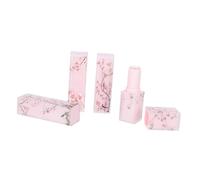 LIFKOME 4pcs Elegant Frosted Semi- Lipstick Tubes Unique Diy Cosmetic Containers Portable Lip Balm Storage for Travel and Homemade Makeup