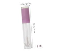 LIFKOME 4pcs Empty Lip Gloss Tubes Refillable Plastic Containers with Cap for Travel Daily Use Portable Lip Balm Lipstick Storage Bottles for Women