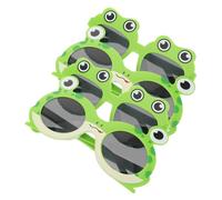LIFKOME 4pcs Frog Sunglasses Lightweight Plastic Novelty Eyewear for Birthday Luau Adults Fun Cartoon Animal Eye Frame Glasses
