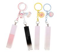 LIFKOME 4pcs Gradient Empty Lip Gloss Tubes with Wand Refillable Cartoon Lipstick Containers for DIY Homemade Makeup Portable Cosmetic Balm Bottles for Travel and Daily Use