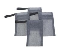 LIFKOME 4pcs Hanging Soap Pouches for Bar Soap Space-saving Bathroom Storage Versatile Shower and Hand Washing Accessory Grey