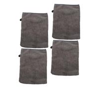 LIFKOME 4Pcs Household Facial Gloves Soft Microfiber Face Mitts Comfortable Makeup Remover for Eye Shadow Mascara Lipstick Removal Gentle Exfoliating Skin-friendly