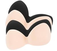 LIFKOME 4Pcs Integrated Removable Pads Lightweight Breathable Inserts for Sports Bras Bikini Tops Nonslip U-Shaped Design for Enhanced Fit and Comfort in Black and Nude