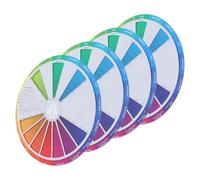 LIFKOME 4Pcs International Standard Gradient Color Learning Wheel for Art Teaching Painting Makeup Blending with Complementary and Split Complementary Color Schemes Tool