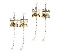 LIFKOME 4Pcs Kerosene Lamp Wick Holder with Threaded Design Oil Lamp Wick Replacement Safe Stable Material Easy to Pass Through Suitable for Indoor and Outdoor Use