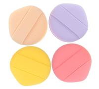 LIFKOME 4pcs Makeup Sponges for Blending Dual-use Thickened Round Foam Applicators for Foundation Cream Concealer and Powder Suitable for Wet and Dry Use Portable Beauty Tool for Women