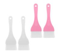 LIFKOME 4pcs Makeup Tool for Soft Facial Mask Brush Large Body Makeup Blusher Brush Mud Mask Applicator for Powder Clay Mud Applications for Skincare Body Travel Use White and Pink Colors