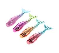 LIFKOME 4pcs Mermaid Lip Gloss Tube Set DIY Lip Balm Containers Refillable Makeup Storage for Cosmetic Essentials