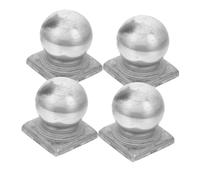 LIFKOME 4pcs Metal Fence Post Caps Ball-shaped Iron Guardrail Covers for Posts Traffic Barriers Gate Frames Weather-resistant Protective Column Caps