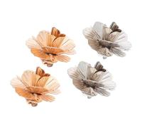 LIFKOME 4pcs Metal Rose Lapel Pins for Men Women Elegant Brooch Pins with Smooth Polished Edges Classic Floral Design for Wedding Formal Events and Everyday Fashion Accessories