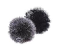 LIFKOME 4pcs Mini Clip-on Lavalier Mic Covers Furry Windscreens with Plush Fabric for Wind Noise Reduction, Compact and Portable Microphone Windshield Suitable for Speeches and Live